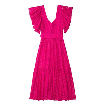 Chic  Style Embroidered Long Dress for Women