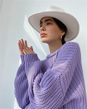 CASUAL LOOSE STYLE CREWNECK WOMEN'S SWEATER — THE MODERN PULLOVER THAT COMBINES COMFORT AND AUTHENTIC STYLE