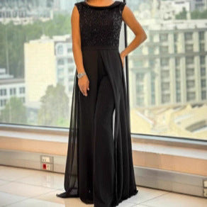Sexy sleeveless backless sequined long dress party bridesmaid dress