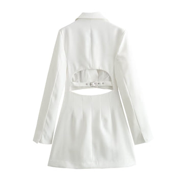Open design suit jacket style dress