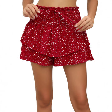 Waist wave printed shorts