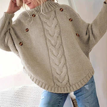 Chic Knit Sweater Women's Long Sleeve Crochet Pullover Batwing Sleeve Jumper  Style Autumn Winter Fashion Casual Wear
