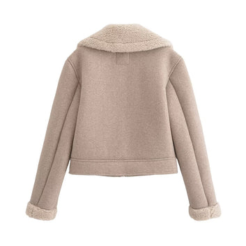 Fur one-piece coat for women's clothing