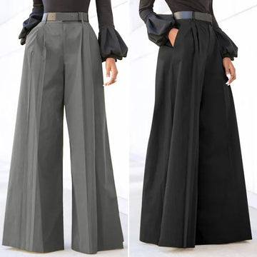 Women's High-Waisted Wide-Leg Pants – Sophisticated Urban Style for Modern Women