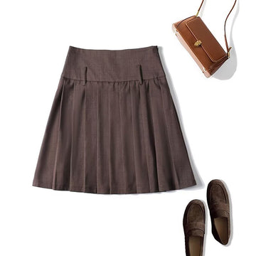 Commuting college style spicy girl versatile pleated skirt