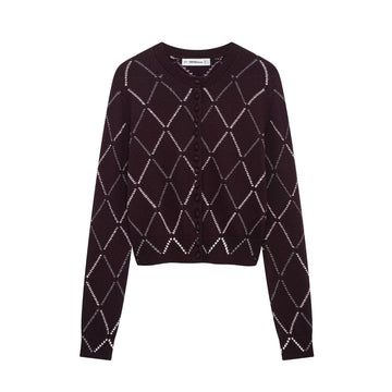 New Fashion Casual Diamond Pattern Knitted Sweater
