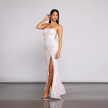 Women's Party Sequin Sexy Dress One Shoulder – The Long Party Dress That Combines Glamour, Elegance, and Presence