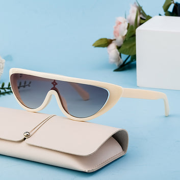 One-Piece Cat Eye Party Sunglasses Women  Luxury Brand Split CatEye Vintage Shield Shades Y2K Punk Trendy Eyewear For Lady