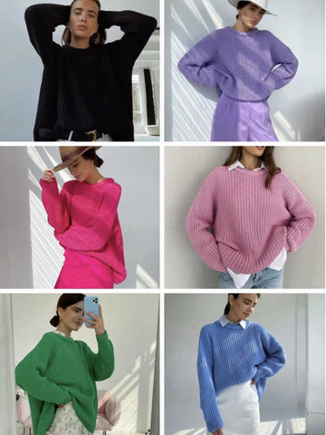 CASUAL LOOSE STYLE CREWNECK WOMEN'S SWEATER — THE MODERN PULLOVER THAT COMBINES COMFORT AND AUTHENTIC STYLE