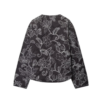 Quilted embroidered cotton jacket