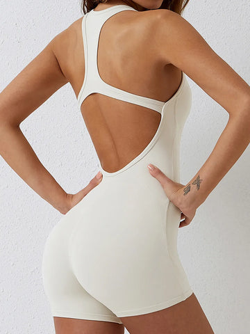 Basic Bae Cutout Racerback Sleeveless Active Romper – The Women's Fitness Romper That Combines Comfort, Style, and Freedom of Movement