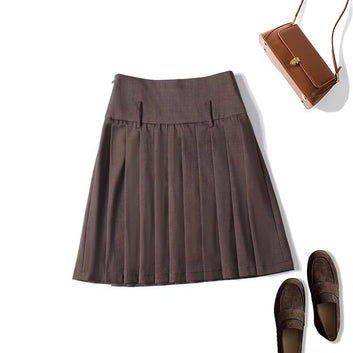 Commuting college style spicy girl versatile pleated skirt