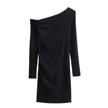 Spicy girl asymmetric short dress