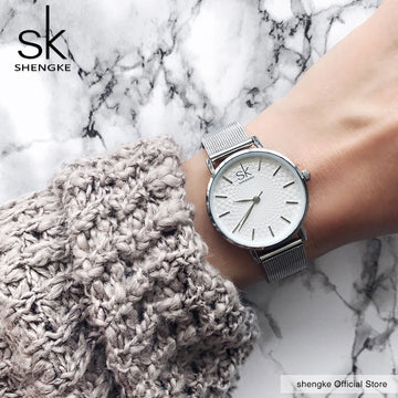 ✨ SK Super Slim Silver Women’s Watch – Minimalist Elegance That Elevates Your Style