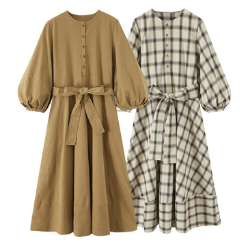 Commuting style belt shirt style dress women's clothing
