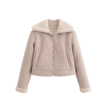 Fur one-piece coat for women's clothing