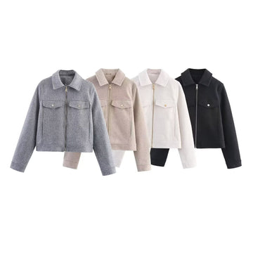 Soft zipper jacket jacket