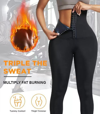 Waist Cinching Yoga Sweatpants – Abdominal Compression Fitness Pants that Shape the Waist and Enhance the Body