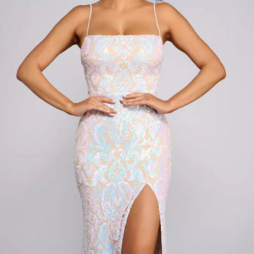 Women's Party Sequin Sexy Dress One Shoulder – The Long Party Dress That Combines Glamour, Elegance, and Presence