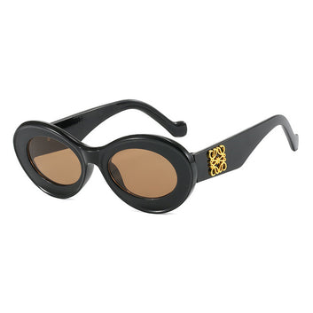 Street Fashion Cat Eye Elliptical Luxury Sunglasses Party New Driving Sunscreen Trendy Ink