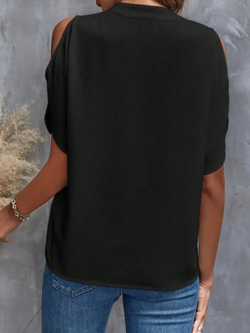 Summer New V-neck Stylish Off Shoulder Sleeve Women's Top