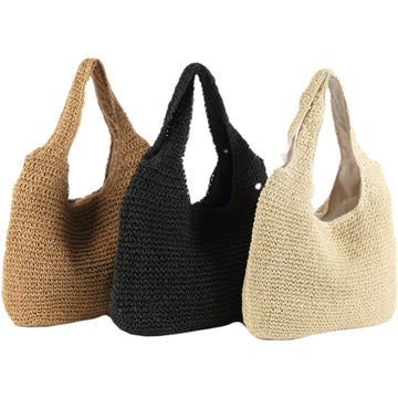 Rattan Bag New Hand-Woven Bag Straw Bag Shoulder Handbag