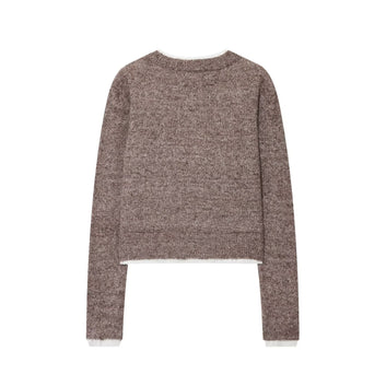 Color blocking knitted jacket for women's clothing