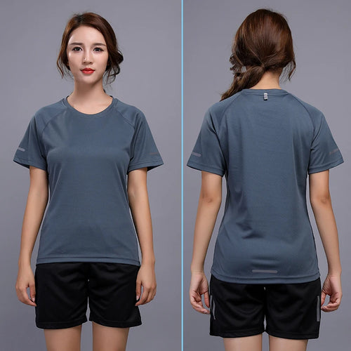 Women Sport Shirt 2021 Gym Running Quick Dry Workout Tops Sweater Fitness Jersey Breathable Exercises Yoga Shorts Sleeves