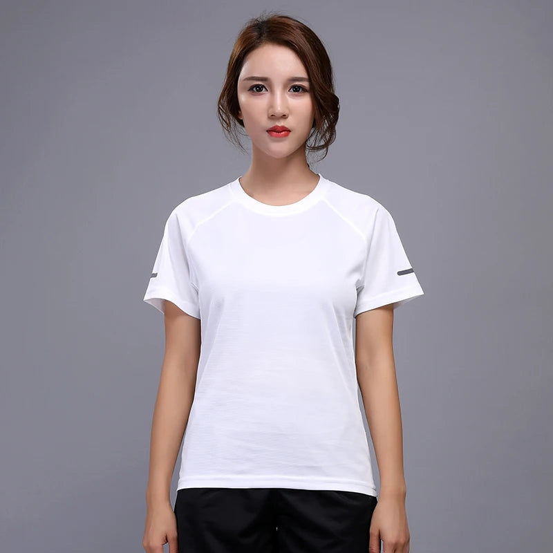 Women Sport Shirt 2021 Gym Running Quick Dry Workout Tops Sweater Fitness Jersey Breathable Exercises Yoga Shorts Sleeves