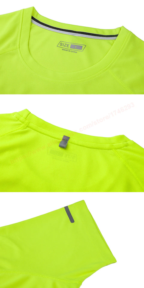 Women Sport Shirt 2021 Gym Running Quick Dry Workout Tops Sweater Fitness Jersey Breathable Exercises Yoga Shorts Sleeves