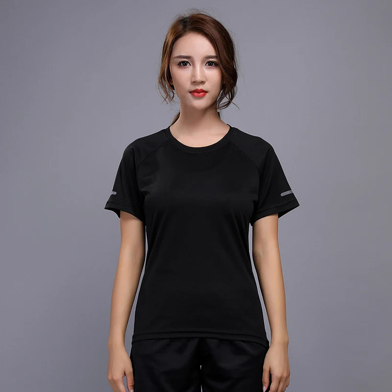 Women Sport Shirt 2021 Gym Running Quick Dry Workout Tops Sweater Fitness Jersey Breathable Exercises Yoga Shorts Sleeves