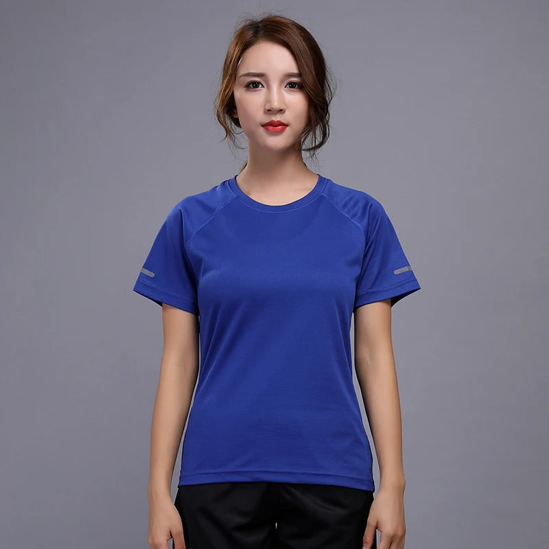 Women Sport Shirt 2021 Gym Running Quick Dry Workout Tops Sweater Fitness Jersey Breathable Exercises Yoga Shorts Sleeves