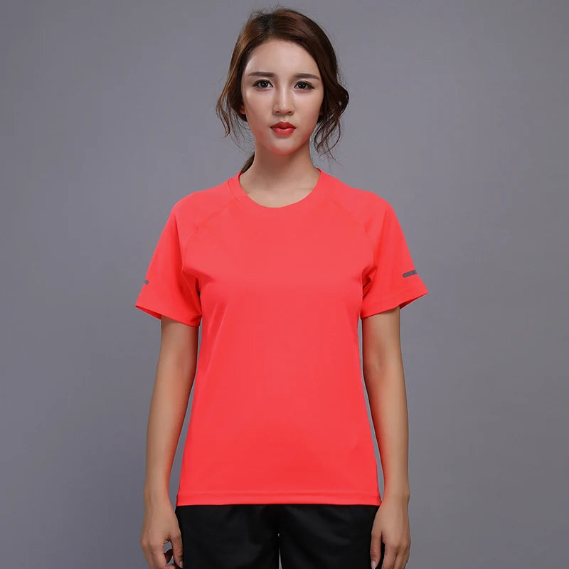 Women Sport Shirt 2021 Gym Running Quick Dry Workout Tops Sweater Fitness Jersey Breathable Exercises Yoga Shorts Sleeves