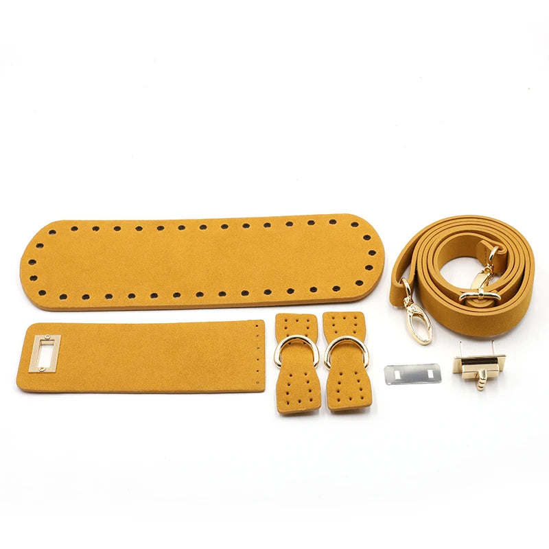 Handmade Diy Bags Accessories Parts With Bag Bottom Bag Cover Shoulder Strap Leather Replacement  For Women Crossbody Bags