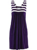 Fashion striped dress  summer dress  loose simple sleeveless dress women's clothing