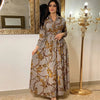 Women's Fashion  New Sexy Elegant Dress Temperament Digital Printing  Long Shirt Dress Women's Elegant Commuter Casual Dress