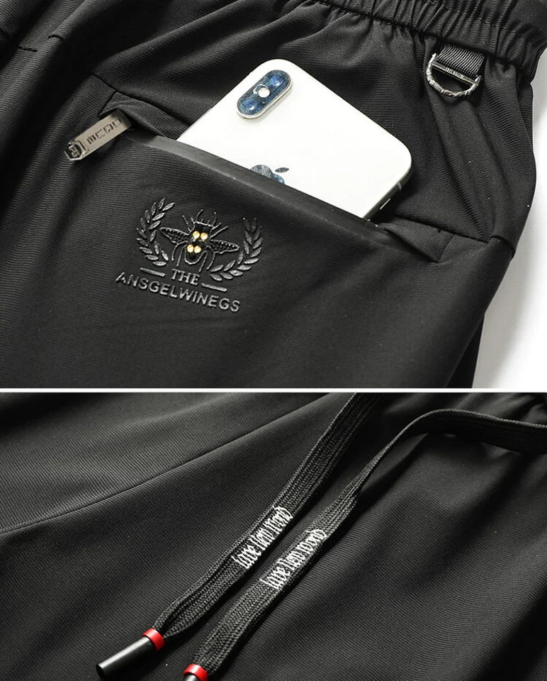 Men's Sports Pants Casual Fitness Sportswear Running Pants Fashion Breathable Comfortable Drawstring Straight Pants Men's Jogger