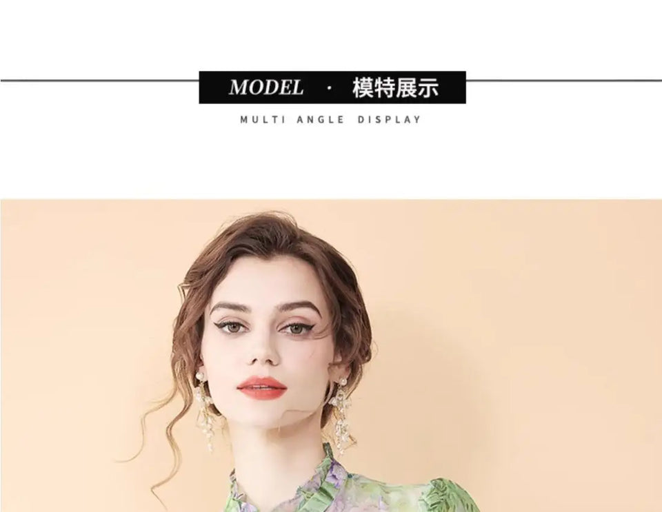 Fashion for Women Spring and Autumn New Korean Floral Tops French Fungus Collar Outer Shirts