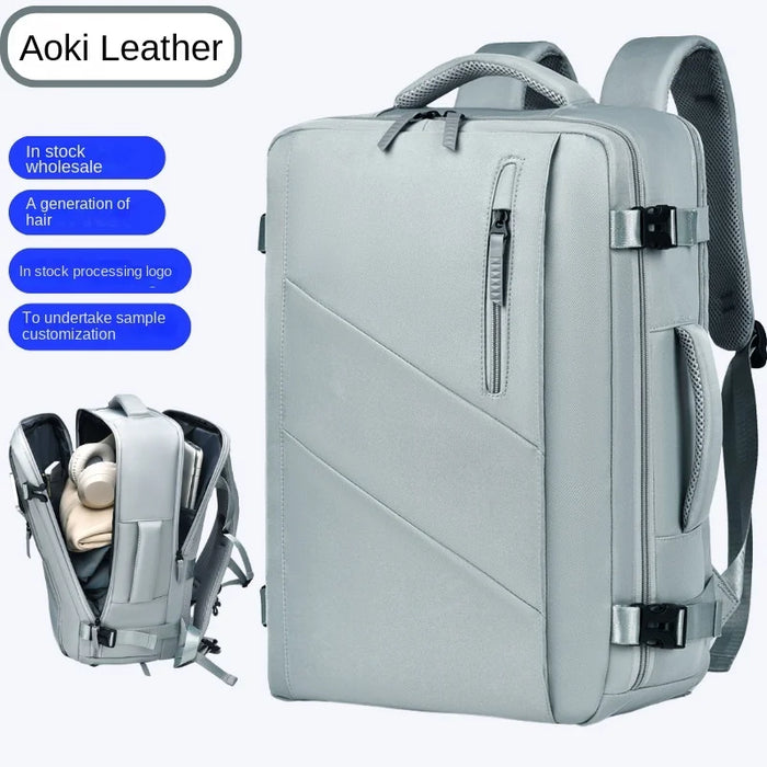 Men's Backpack Simple Style Large Capacity Travel Backpack High-end Business Laptop Bag Student