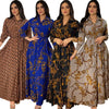 Women's Fashion  New Sexy Elegant Dress Temperament Digital Printing  Long Shirt Dress Women's Elegant Commuter Casual Dress