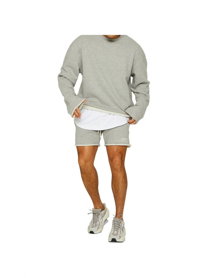 New Muscle Fitn Brothers Sportswear Casual Loose Training Set for Men Winter Running Gym Equipment Leisure Outfit