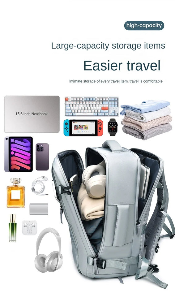 Men's Backpack Simple Style Large Capacity Travel Backpack High-end Business Laptop Bag Student