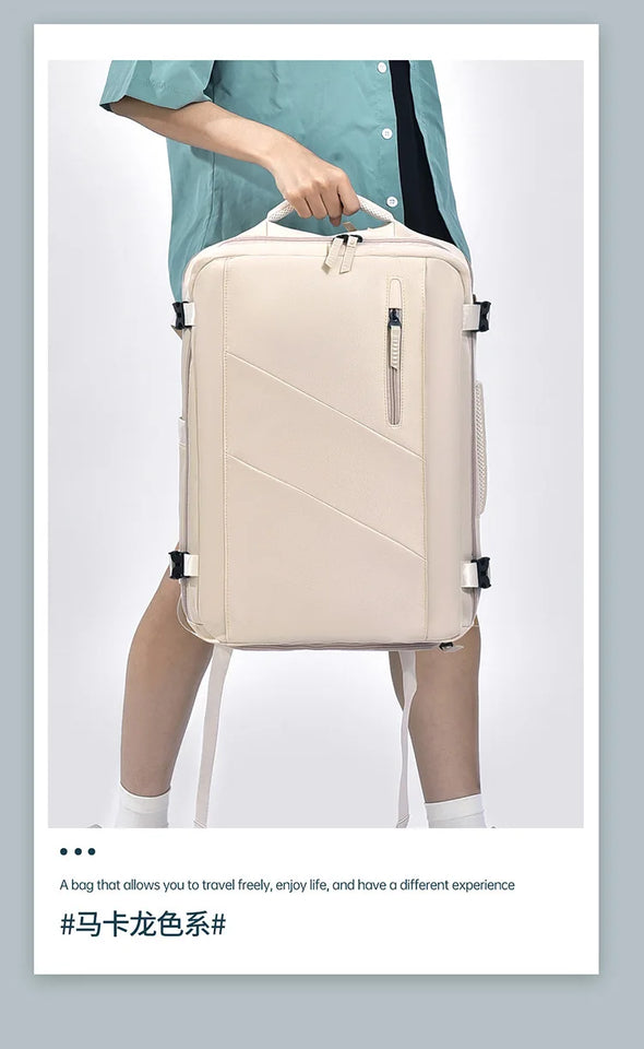 Men's Backpack Simple Style Large Capacity Travel Backpack High-end Business Laptop Bag Student