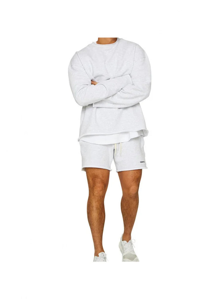 New Muscle Fitn Brothers Sportswear Casual Loose Training Set for Men Winter Running Gym Equipment Leisure Outfit