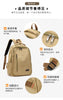 Men's Canvas Backpack Simple Casual Unisex Travel Backpack Schoolbag Large Capacity Ins Wind Laptop Computer Backpack