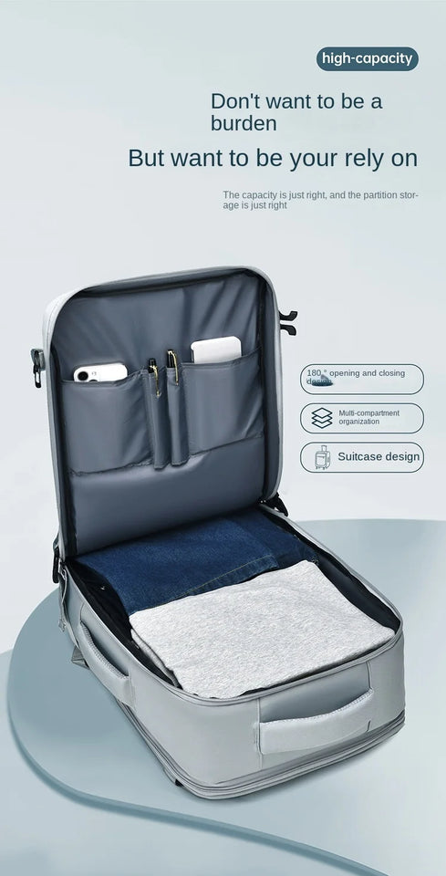 Men's Backpack Simple Style Large Capacity Travel Backpack High-end Business Laptop Bag Student