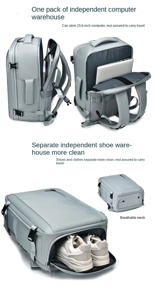 Men's Backpack Simple Style Large Capacity Travel Backpack High-end Business Laptop Bag Student