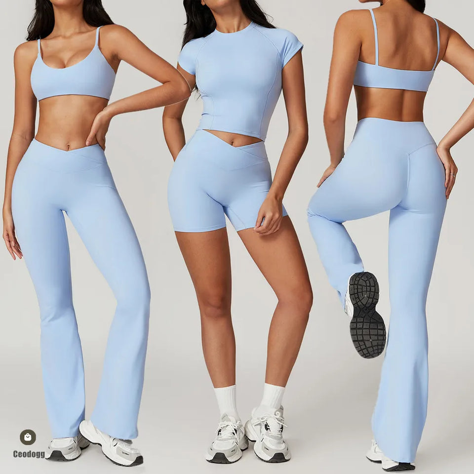 Sports T-shirt Women Fitness Top Short Sleeves Yoga Dance Clothes High Elastic Running Shirts Gym Push Up Workout Top Tee XP199