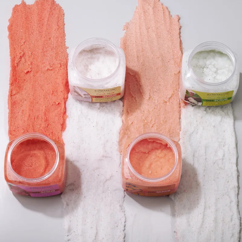 KORMESIC Turmeric Body Scrub Cream Facial Moisturizing Deep Cleansing Milk Rose Gentle Tender Face Exfoliation Skin Care Product