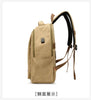 Men's Canvas Backpack Simple Casual Unisex Travel Backpack Schoolbag Large Capacity Ins Wind Laptop Computer Backpack